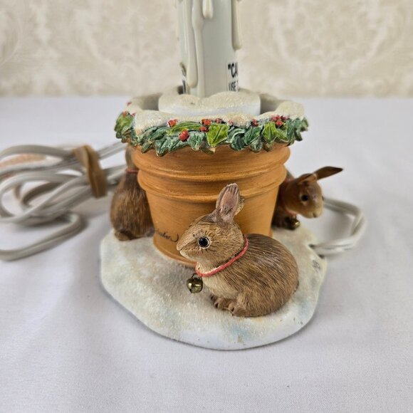 Maarjolein Bastin Bunny Rabbit Garden Pot Lamp Base No Shade Electric WORKS - Picture 5 of 14